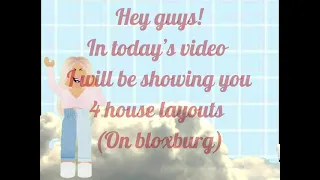 4 BLOXBURG HOUSE LAYOUTS II GMAE roblox -bloxburg