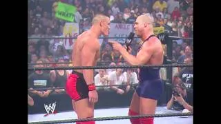 John Cena makes his WWE debut against Kurt Angle