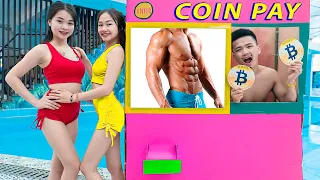 TOP MACHINE COIN GIRL PRANK BATTLE NERF Dr. JBGirl Nerf Guns TIKTOK NEW TRENDING PRANK VTL Nerf