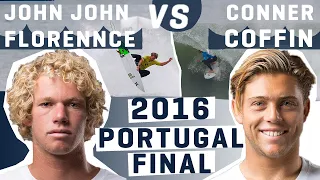 CRAZY AIRS, SICK BARRELS John John Florence vs Conner Coffin 2016 Portugal Finals FULL HEAT REPLAY