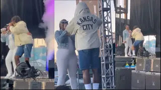 Lloyd Surprises Ashanti at her Last performance before her Maternity leave