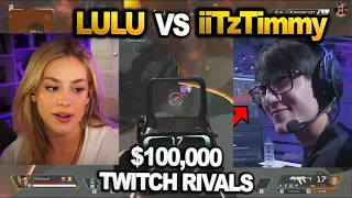 iitztimmy vs lululuvely in LAST 2 SQUAD $100,000 TWITCH RIVALS!! ALL STREAMERS POV