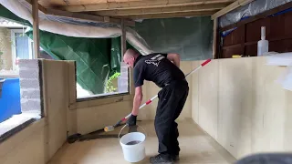 Glassing a floor