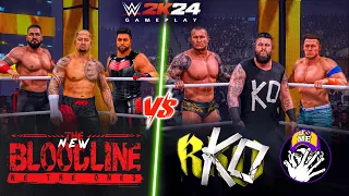 Randy Orton Kevin Owens & John Cena vs The  New Bloodline #wwe2k24 Gameplay