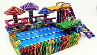 DIY - How To Build Super Pool Resort With Magnetic Balls | | Magnetic Satisfying ( ASMR Magnet )