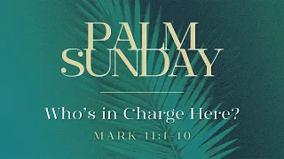 Who's in Charge Here, a sermon for Palm Sunday on Mark 11:1-10