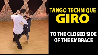Argentine Tango GIRO    (To the closed side of the embrace)