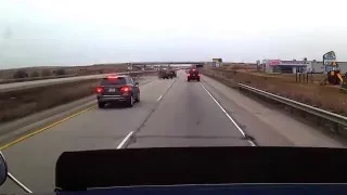 Tailgater gets brake checked and then crashes