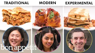 3 Chefs Make Lasagna 3 Ways: Traditional, Modern, & Experimental | Bon Appétit