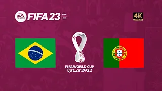 Brasil x Portugal | FIFA 23 Gameplay Copa do Mundo Qatar 2022 | Final [4K 60FPS]