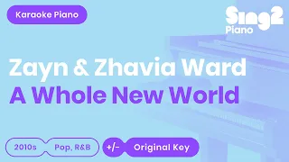 A Whole New World - Aladdin | ZAYN, Zhavia Ward (Piano Karaoke)