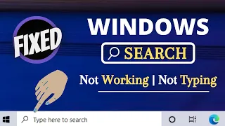 Windows Search Bar Not Working or Not Typing - (SOLVED)