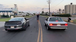 Foxbody vs S197 5.0 street race