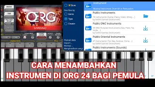 Cara menambahkan instrumen di org 24 bagi pemula mudah