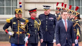 British Military and the French Parade Rehearsals for Historic Changing of the Guard Event