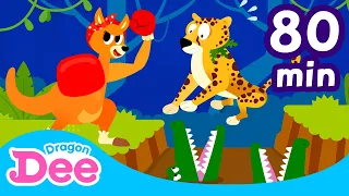 🏅 Who's the Fastest Animal?!🐾| Animal Songs & Games Compilation | Animal Facts for Kids | Dragon Dee