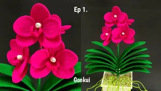 Crochet flower | Crochet Vanda Orchid flower Ep1. Petals A , B #crochetflower #crochet #tutorial