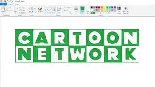 How to draw a green Cartoon Network logo using MS Paint | How to draw on your computer