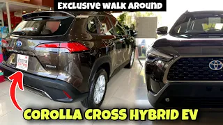 EXCLUSIVE WALK AROUND of COROLLA CROSS HEV Pakistan Toyota Corolla Cross Hybrid EV Price in Pakistan