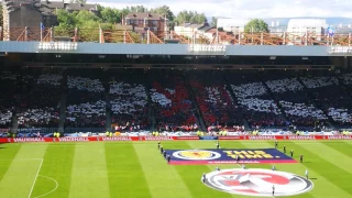 Scotland Fans singing the National Anthem.Hampden park.