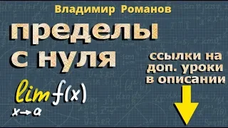 ПРЕДЕЛ ФУНКЦИИ решение пределов математика