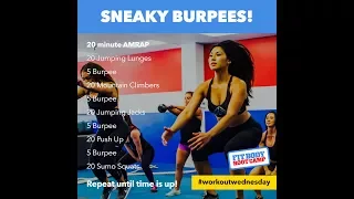 AfterBurn Workout - Sneaky Burpees #WorkoutWednesday