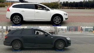 SLIP TEST - Volvo V60 Cross Country AWD vs Audi A4 Allroad Quattro - @4x4.tests.on.rollers