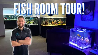 2,850 Gallons, 187 Fish, 11 Aquariums, 1 Pond - Complete Fish Room Tour!