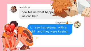 kageyama cheats??! || haikyuu texts