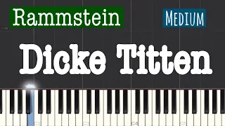 Rammstein - Dicke Titten Piano Tutorial | Medium