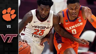 Clemson vs. Virginia Tech Men's Basketball Highlights (2020-21)