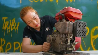 Genius girl Restoration, repair free a heavy rusted dynamo for a lonely man (ep6)