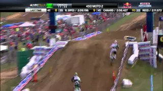 2013 High Point 450 Moto 2: James Stewart vs Ryan Villopoto for the Lead