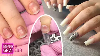 Nail transfiguration 😍 Nail extension for upper forms 😍 Irina Brilyova