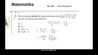 8. zadatak A - Matematika državna matura 2021. ljeto  viša    - rješenja državne mature matematika