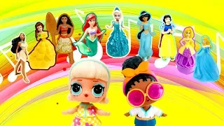 LOL Surprise Dolls Guess Disney Songs that Princesses Sing! W/ Foxy and Go-Go Gurl