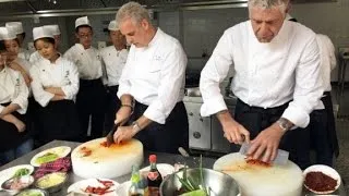 Bourdain and Ripert get schooled in Sichuan cuisine