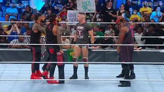 Madcap Moss & Street Profits attacks Theory and Usos | SmackDown July 22, 2022 WWE