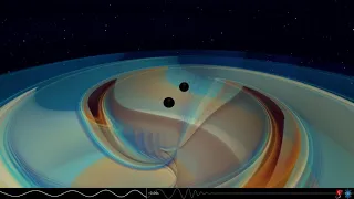 Two Black Holes Spiral Inwards and Merge, Emitting Gravitational Waves