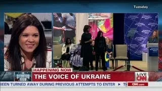 Wolf Blitzerr interviews Ukraine's Ruslana Lyzhychko