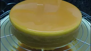 Caramel Mirror Glaze cake