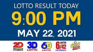 Lotto Results Today May 22 2021 9pm Ez2 Swertres 2D 3D 6D 6/42 6/55 PCSO