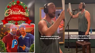 Travis Kelce, Jason Kelce release Christmas duet, 'Fairytale of Philadelphia new footage