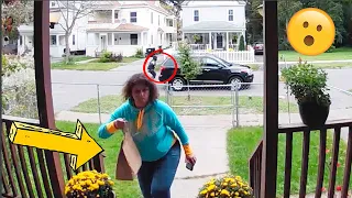 GrubHub Delivery Driver Learns a Tough Lesson (Caught on Ring Doorbell)