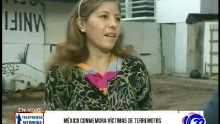 México conmemora víctimas de terremotos