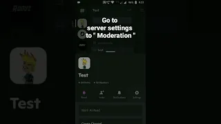 How to setup Moderation level to None in Discord Mobile #roduz #discord #howto #how #moderation