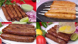 Beef Kabab Recipe❗️Tender & Juicy Restaurant Style Seekh Kebab Recipe In Pan,Famous Qureshi Kabab👌