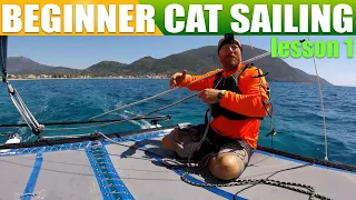 LEARN TO SAIL A CATAMARAN:  First time out, a sailing lesson