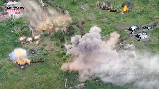 BRUTAL ATTACK!! Ukrainian Modified Drone destroy Hundreds Russian Tank in Kherson