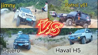 Haval H5, Pajero, Nissan Patrol, Jimny, big test of uphill curve💪